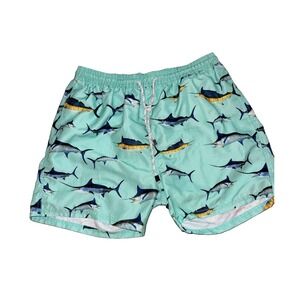 Exist Swim Trunks USA Surf Fish Pattern Mens Large